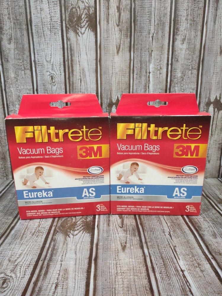 Lot of 2 Filtrete Vacuum Bags 3M Eureka Micro Allergen (AS 68155 / 84404) 6 bags